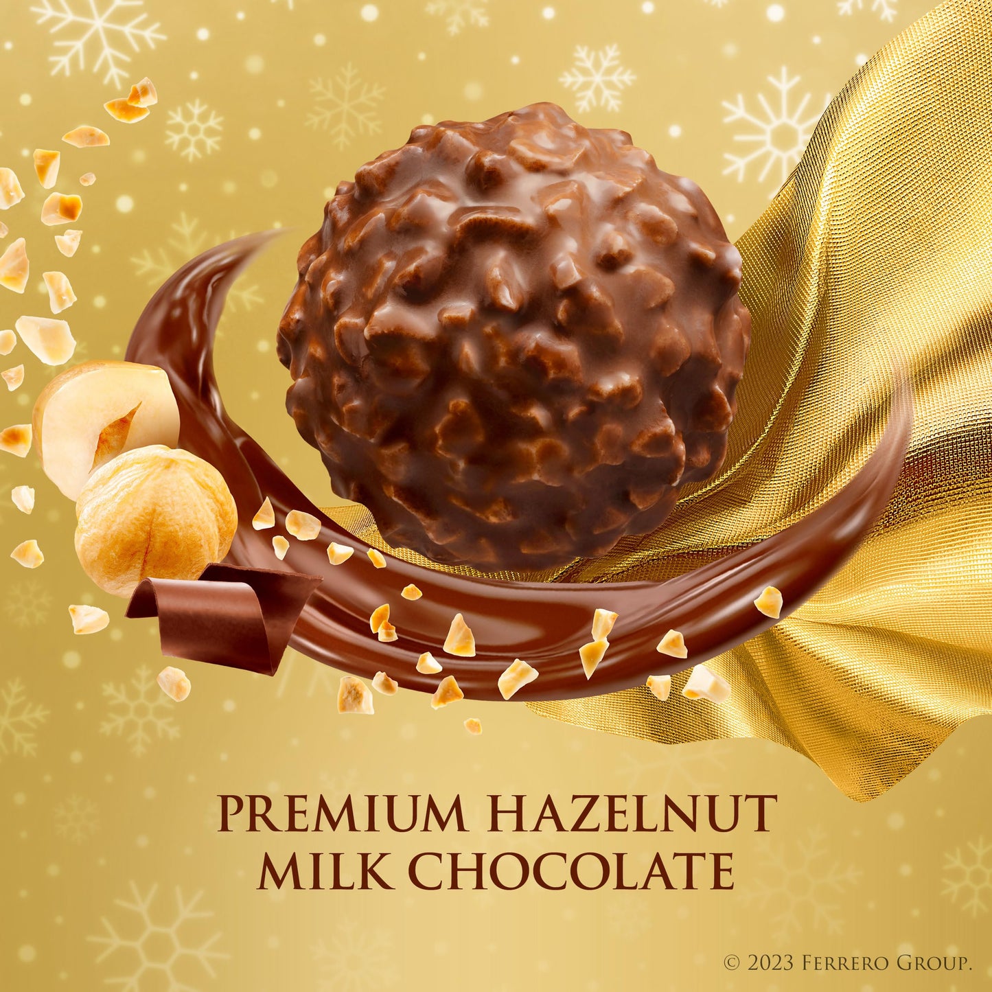 Ferrero Rocher, 12 Holiday Gift Packs, Gourmet Milk Chocolate Hazelnut, Chocolate Gift Box, Individually Wrapped, 1.3 Oz Each