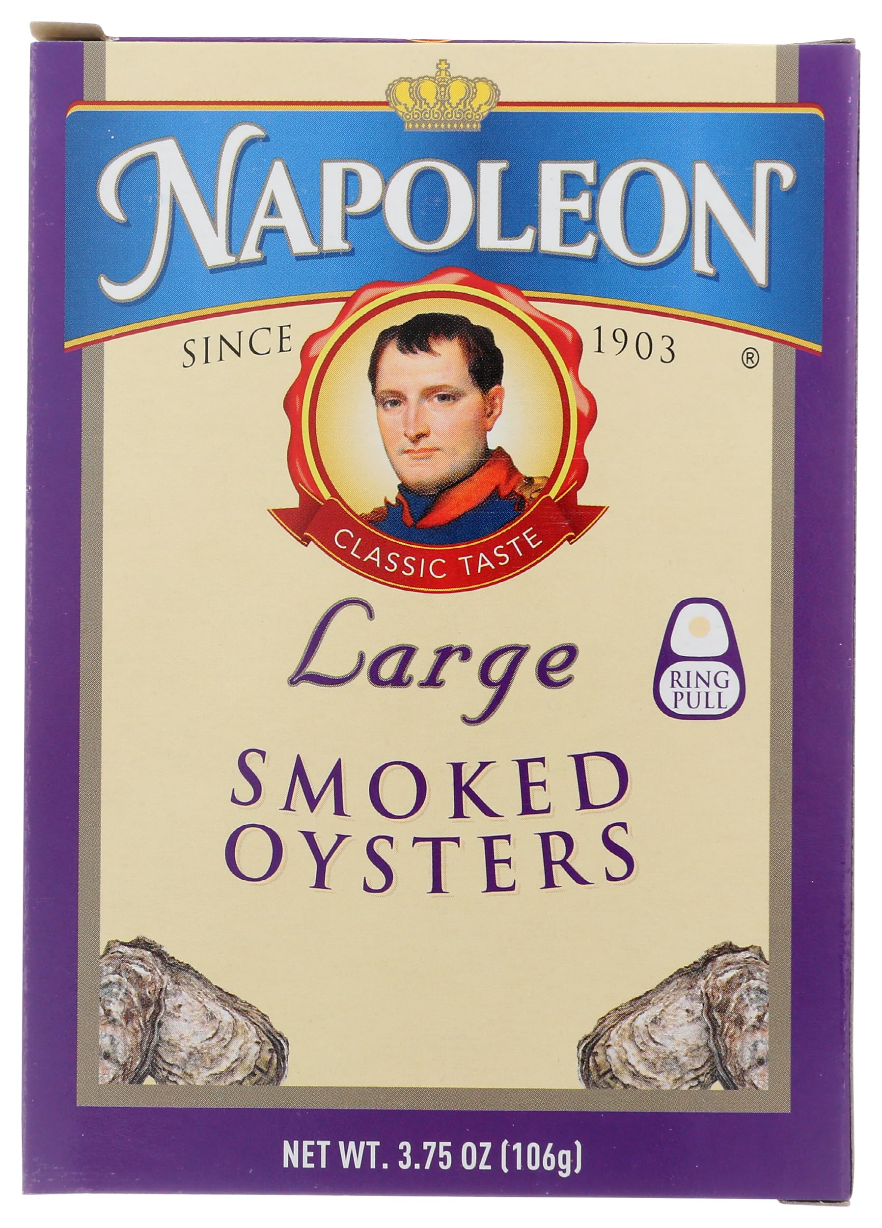 Napoleon Large Rich Flavor Oyster  Farm Raised  3.75 Ounces (Pack Of 25)