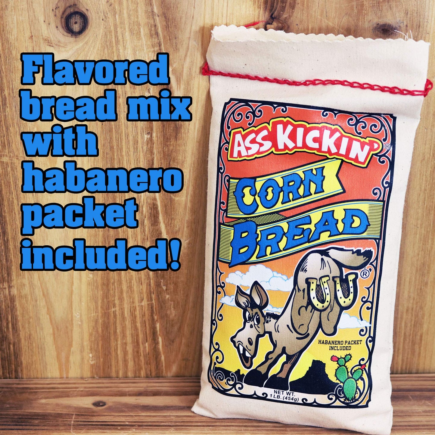 ASS KICKIN Corn Bread Mix - 6 Pack - Premium Gourmet Gift - 16oz.
