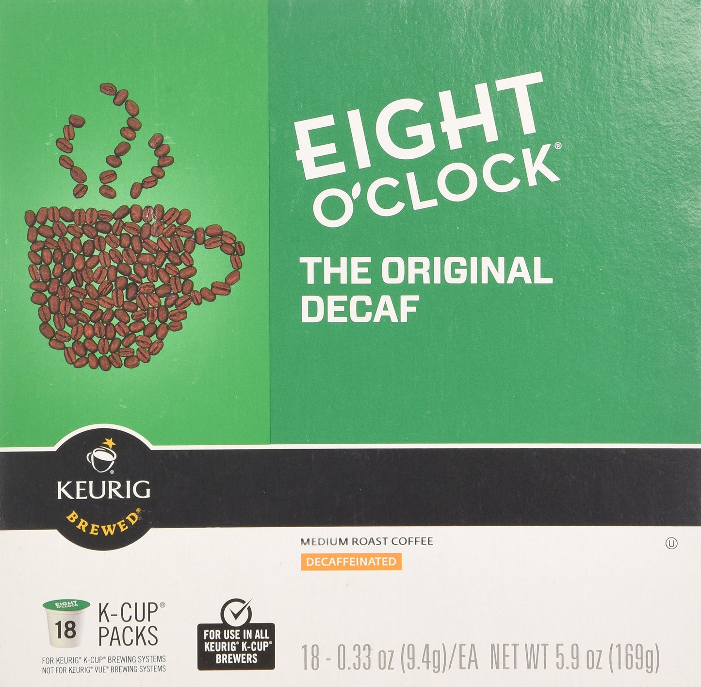 Eight O'Clock Coffee Original Decaf Coffee - 18 Ct