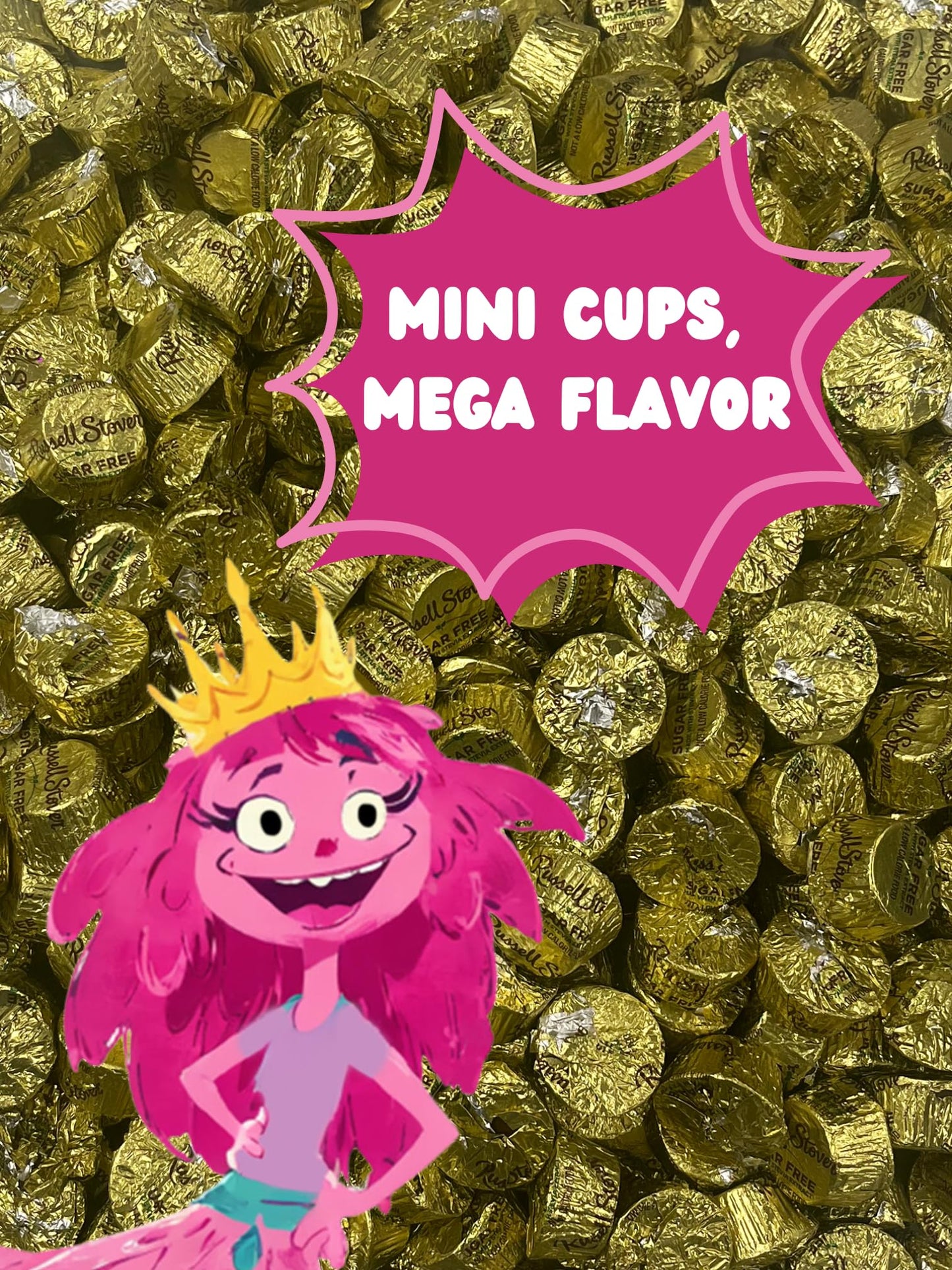 Sugar Free Miniature Peanut Butter Cups - 2 Pound Bag - Zero Sugar - Individually Wrapped Chocolate