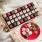 The Swiss Colony Merry Christmas Petits Fours Gourmet Mini Layer Cakes, Red Velvet, Strawberry, Double Chocolate, And Vanilla Tr