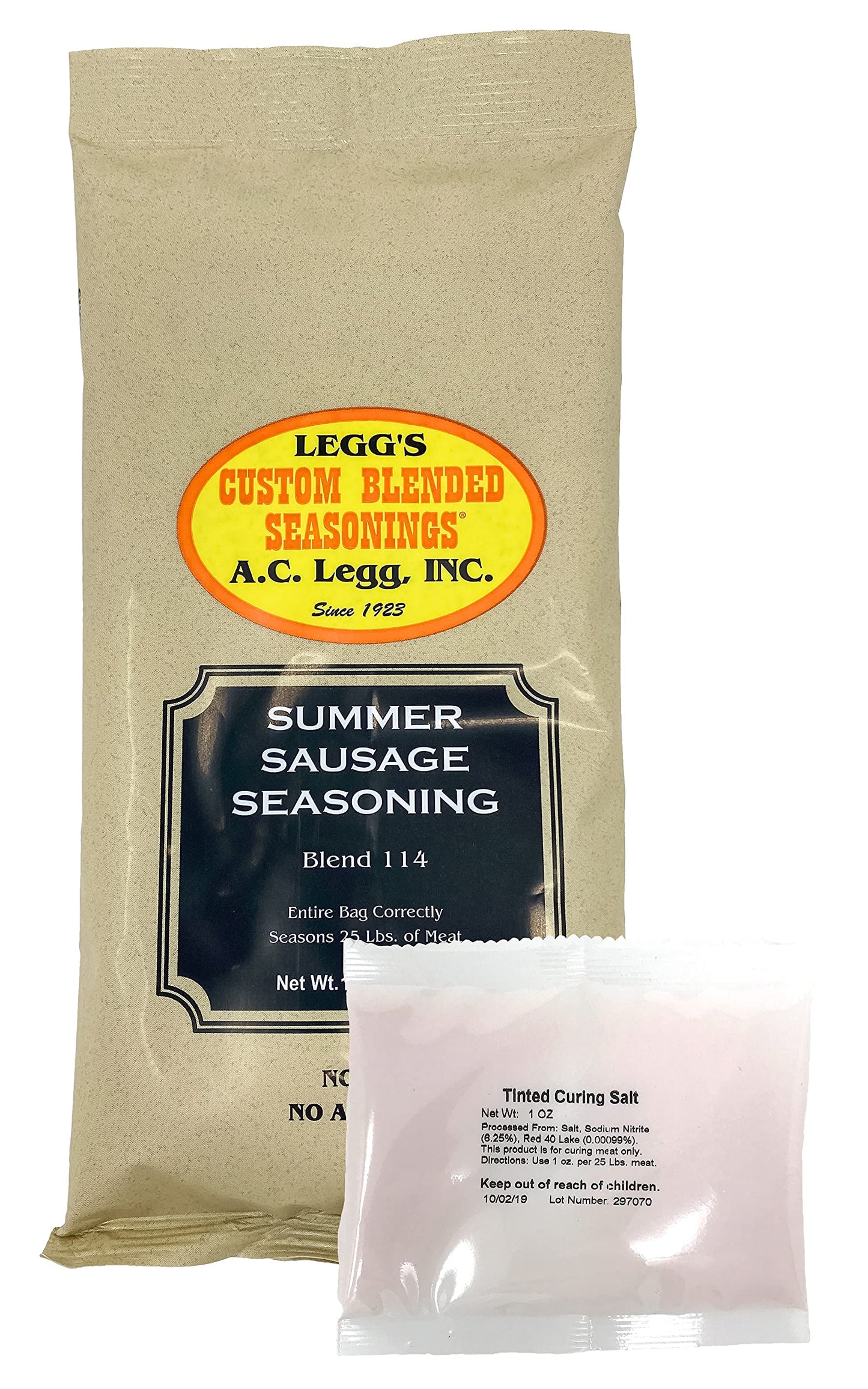 A.C. Legg Blend 114 Summer Sausage Seasoning, 18 Ounce - With Cure