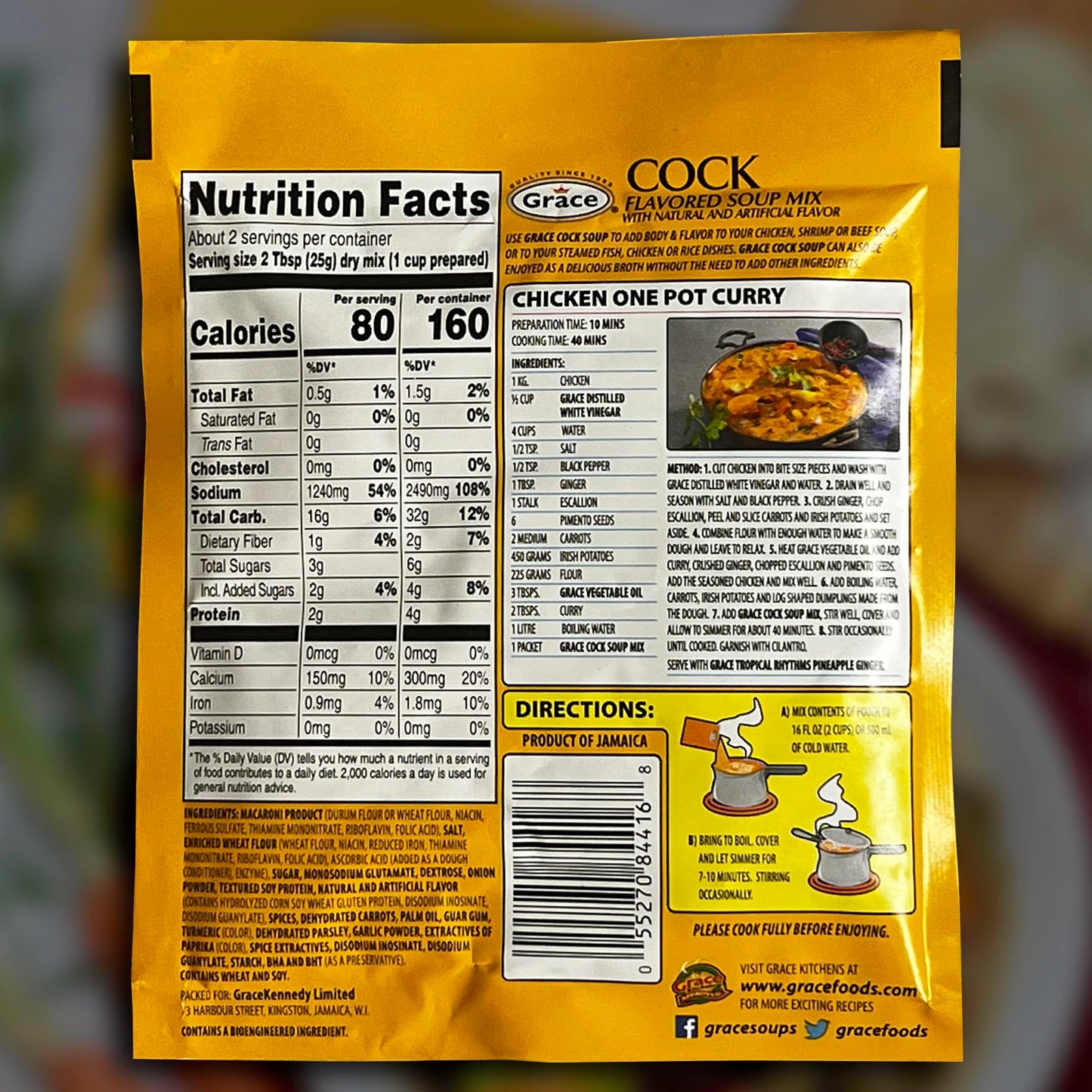 Grace Cock Flavored Soup Mix  1.76 Oz (Pack of12)