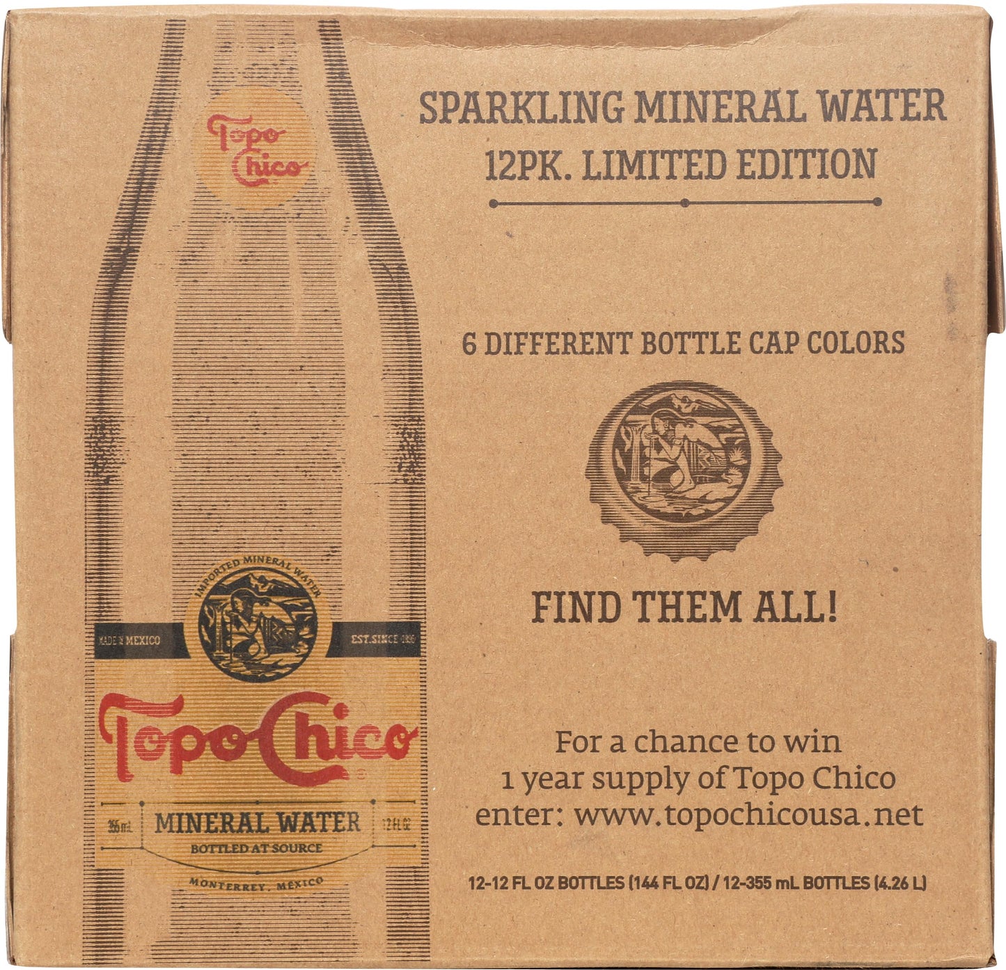 (Topo Chico, Water Mineral Carbonated, 12 Fl Oz(Pack of 12)