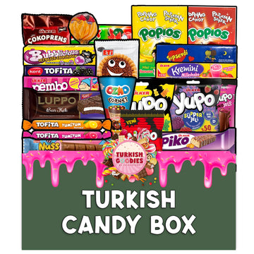 Foreign Candy Gift Box - 20pcs Exotic Sweets & Snacks - Turkish Candy Box - International Treat Box Variety Pack - Foreign Count