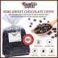 Semi-Sweet Mini Chocolate Chips By Chocolate Works | 2 Lb Jumbo Pack | Great For Baking, Melting, Cooking & More | Dairy Free |