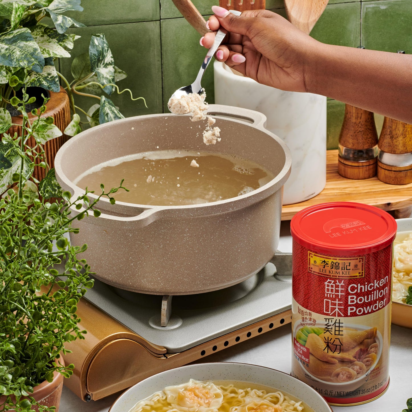 Lee Kum Kee Chicken Bouillon Powder (35 Oz - 1 Pack) - Gluten Free, Authentic Chicken Flavor For Soups, Stews, Marinades, Porrid