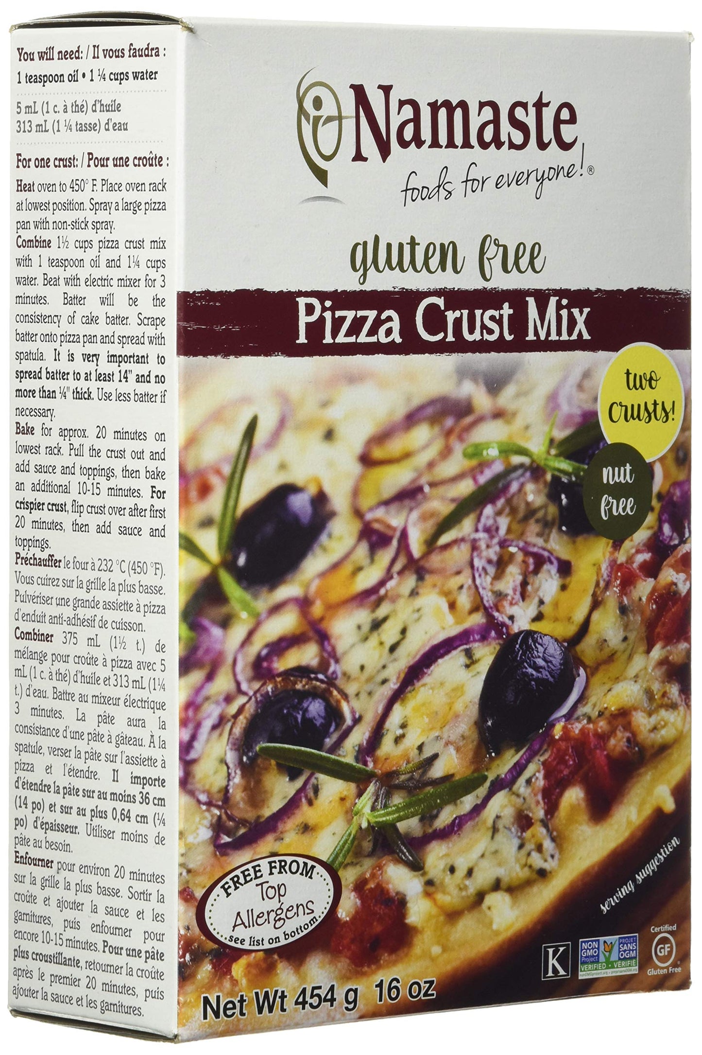 Namaste Foods Pizza Crust Mix, 16 Oz