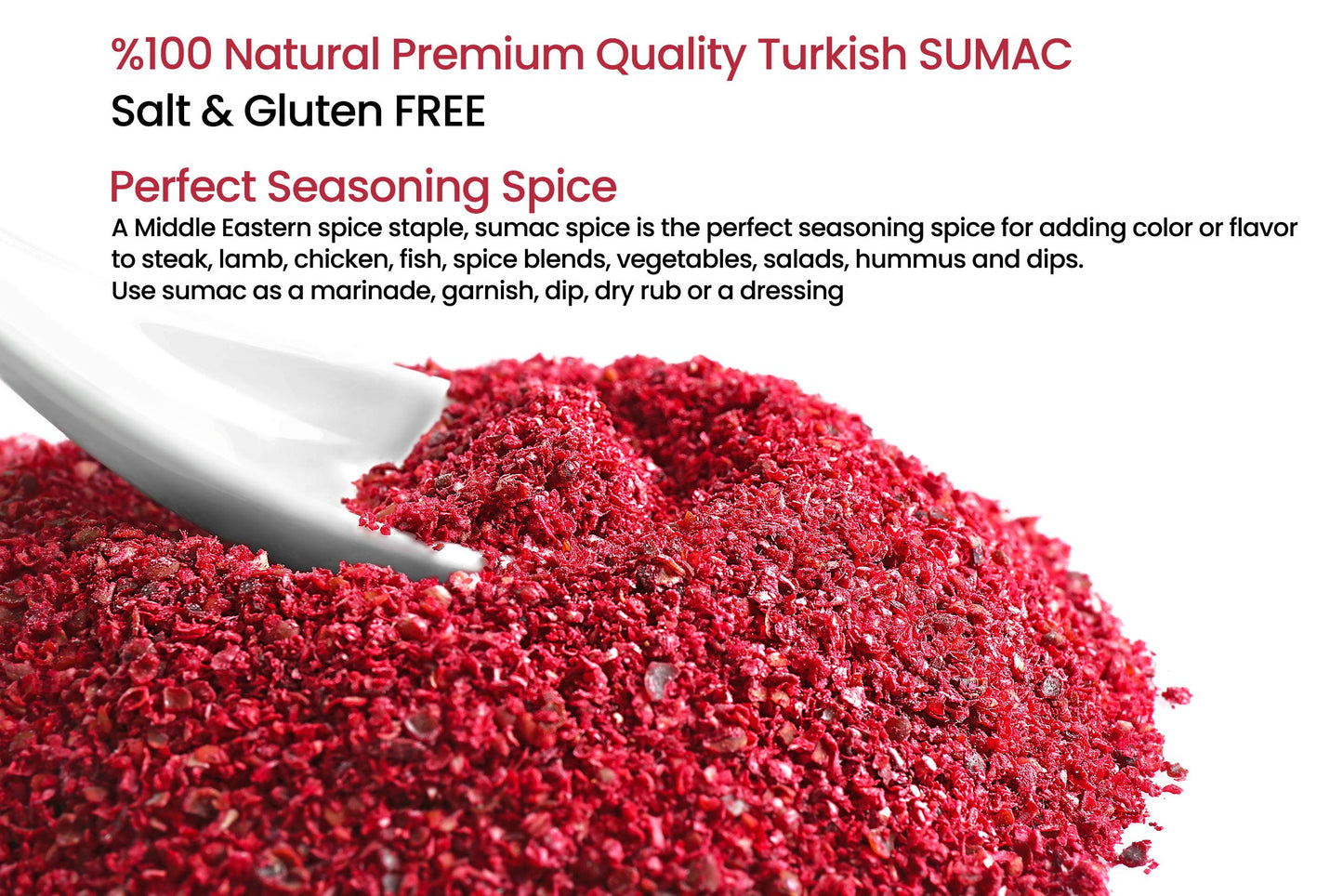 Cerez Pazari - Sumac Spice Powder - Turkish Sumac Seasoning - 2.1Oz Easy To Use Flapper Spice Cap- Tangy Lemony Taste Flavor- Gl