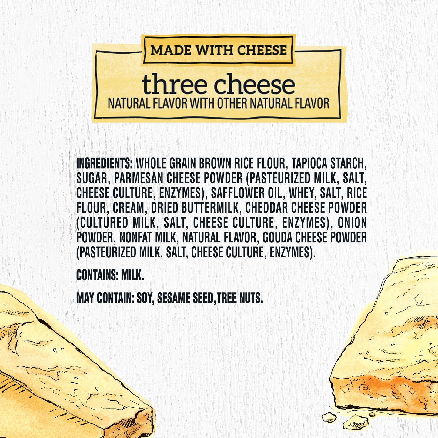 Good Thins Three Cheese Rice & Cheese Snacks Gluten Free Crackers, Bulk Snack Crackers, 6 - 3.5 oz Boxes