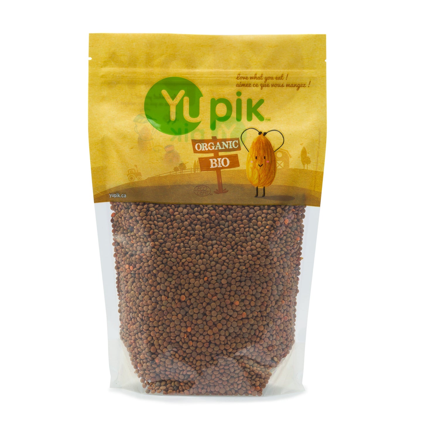 Yupik Organic Brown Lentils, 2.2 lb (35.2 oz), Pack of 6, Non-GMO, Vegan, Gluten-Free, Kosher, Raw, Salt-Free, High in Fiber & P