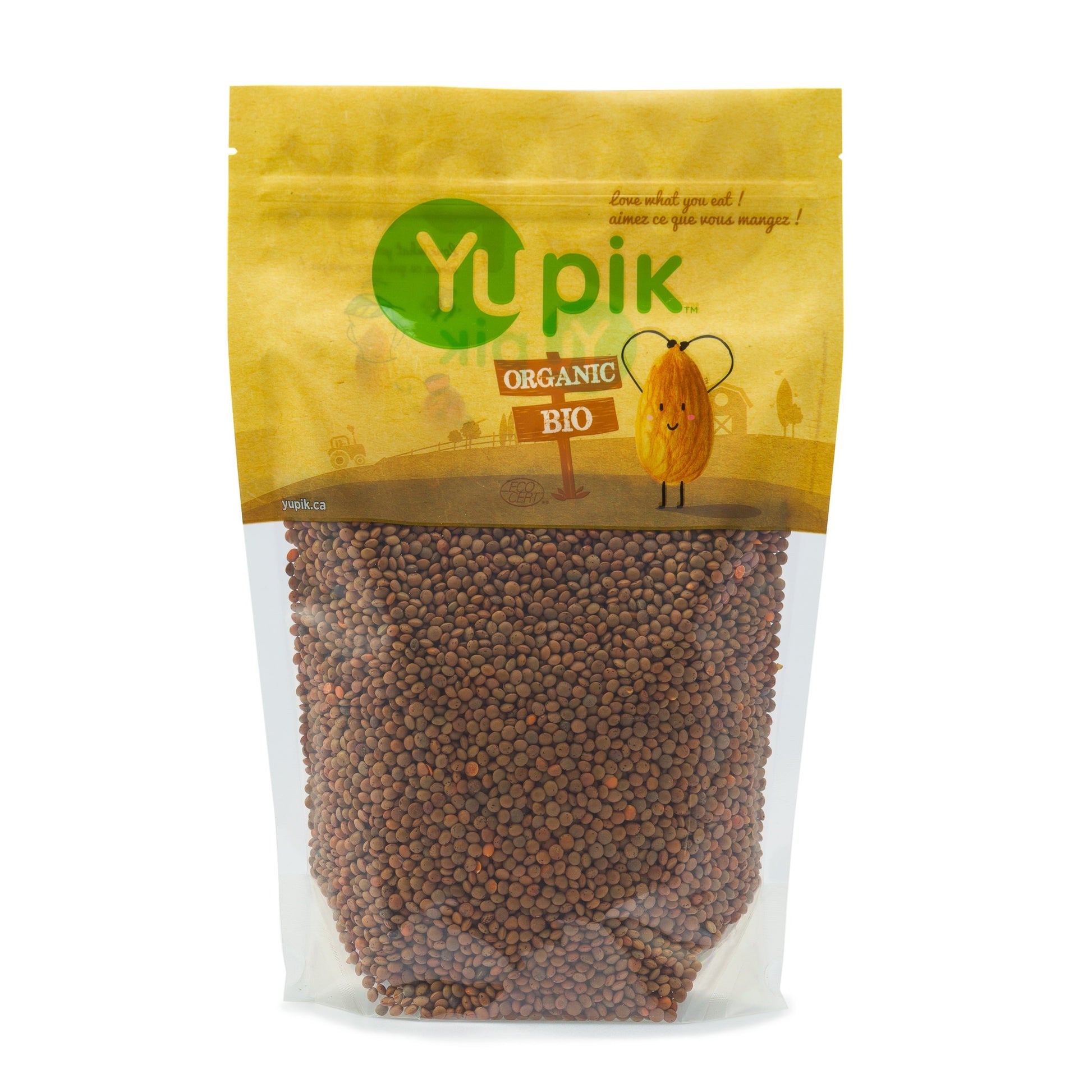 Yupik Organic Brown Lentils, 2.2 lb (35.2 oz), Pack of 6, Non-GMO, Vegan, Gluten-Free, Kosher, Raw, Salt-Free, High in Fiber & P
