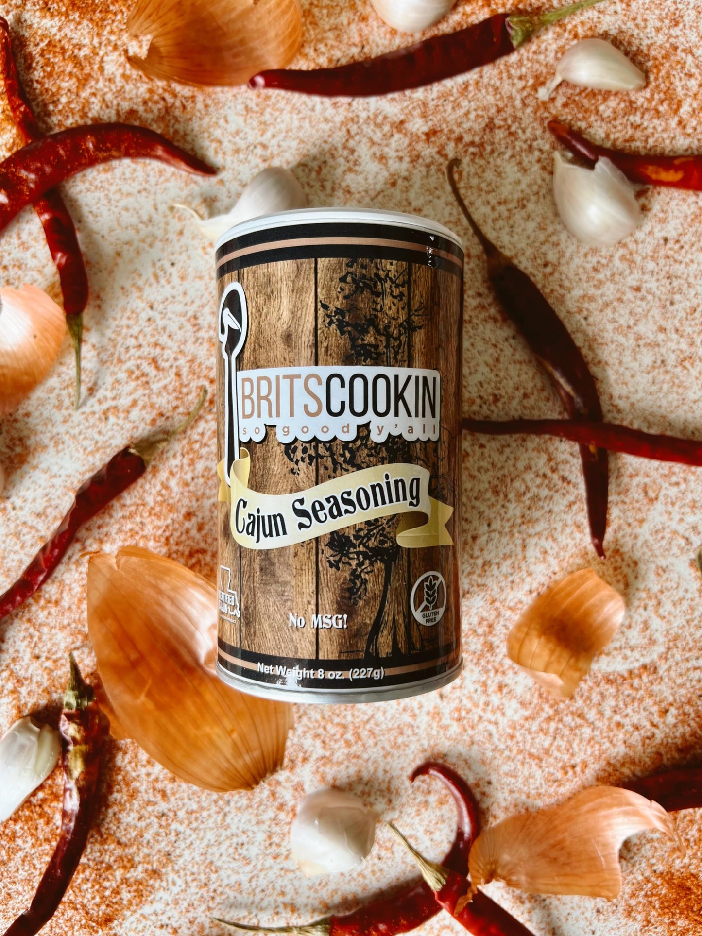 Britscookin Cajun Seasoning, 8 oz - Authentic Spice Blend for Flavorful Dishes, Pack of 1