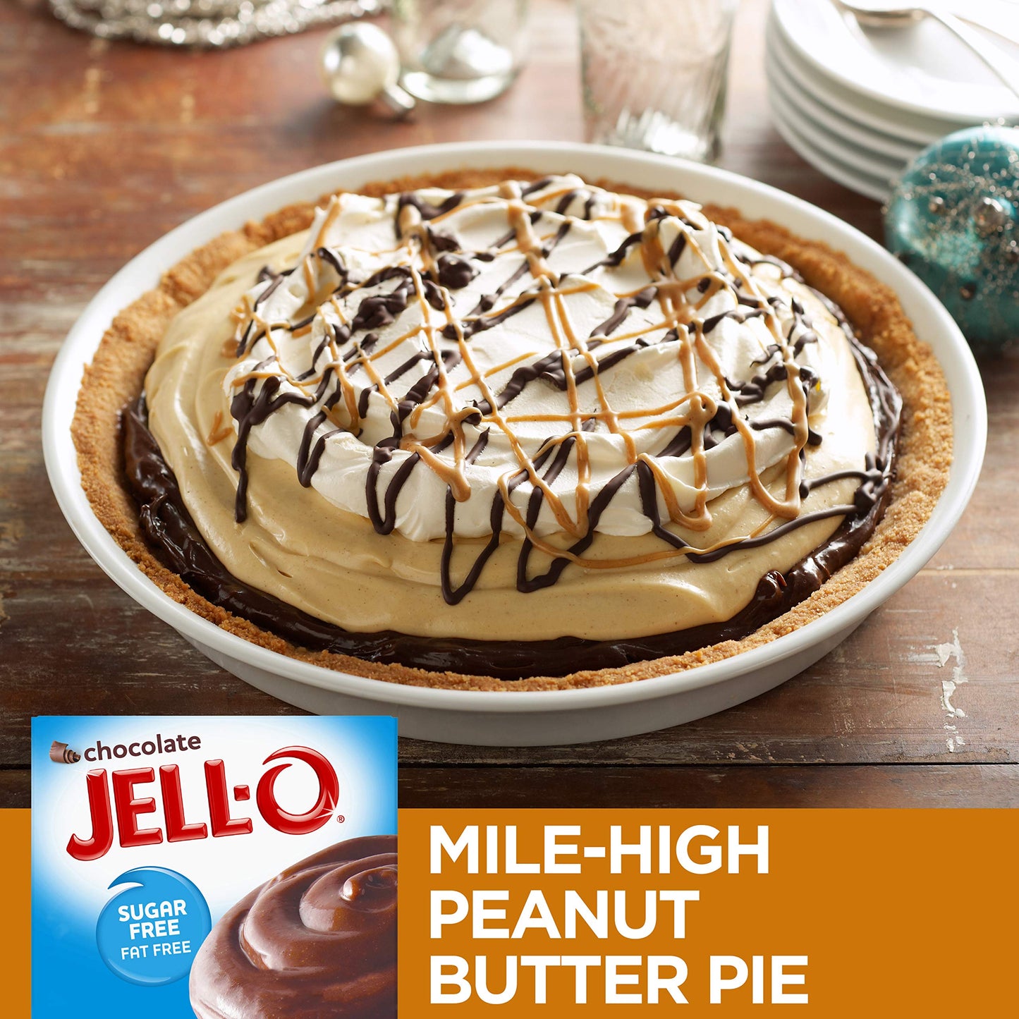 HEINZ Jell-O Instant Chocolate Pudding & Pie Filling, Sugar & Fat Free, 1.4 Oz, Pack of 24