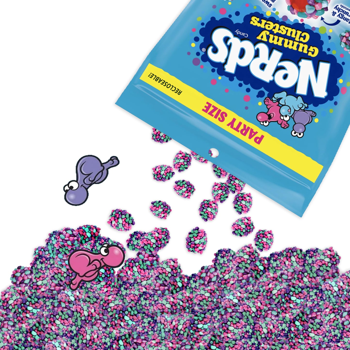 Nerds Gummy Clusters Very Berry, 32 Oz Bulk Bag - Chewy & Crunchy Candy - Sweet & Tangy Treats - Perfect For Kids & Adults, Part