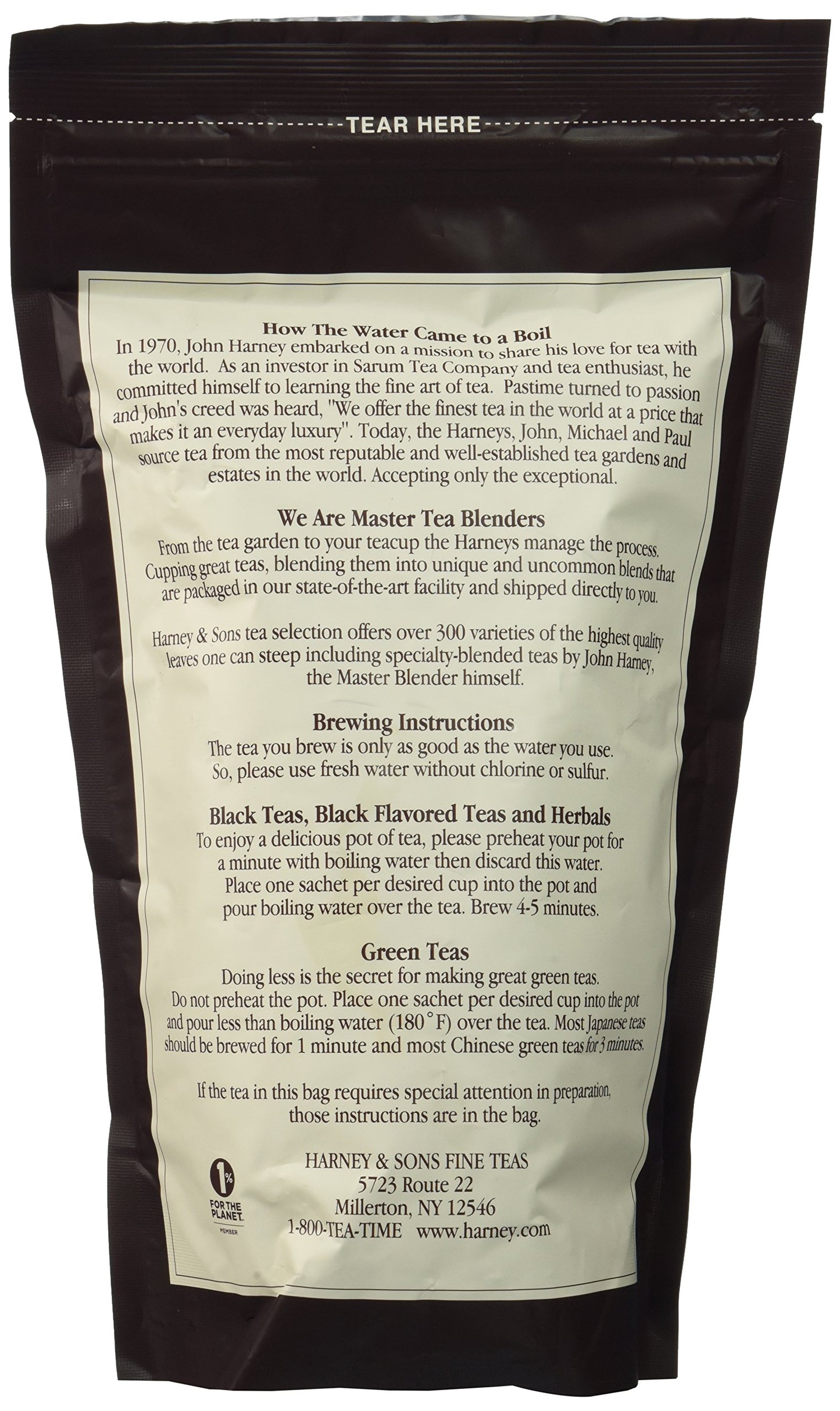 Harney & Sons Chamomile Herbal Tea Sachets - Caffeine-Free, 50 Count Pack