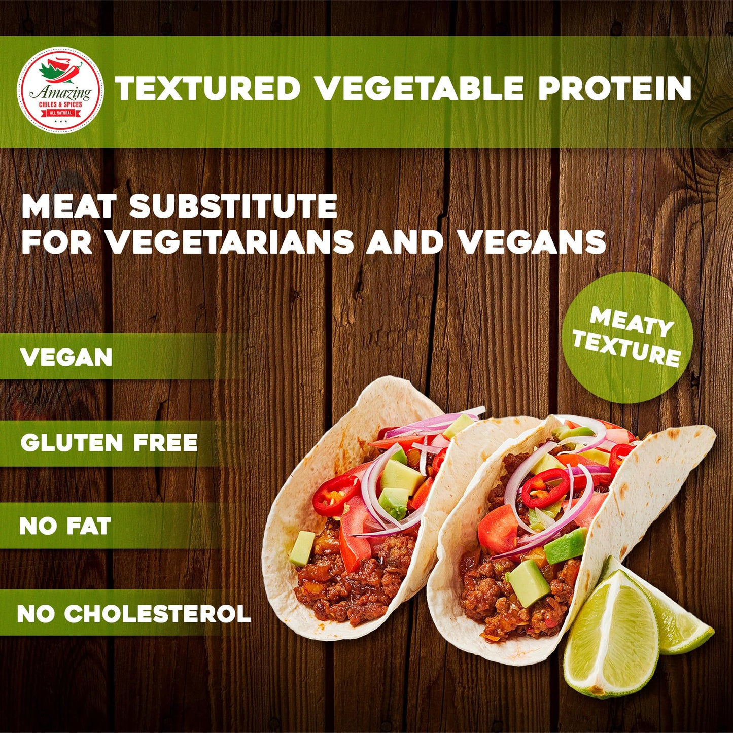 Textured Vegetable Protein (Tvp), 1 Lb. Bag, Natural Plant Based Vegan Protein Chunks, Non-Gmo And Gluten Free Crumbles, Cholest
