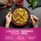 Khazana Authentic Smoked Basmati Rice - Aromatic, Non-GMO, Gluten Free - 2 lb Resealable Bag
