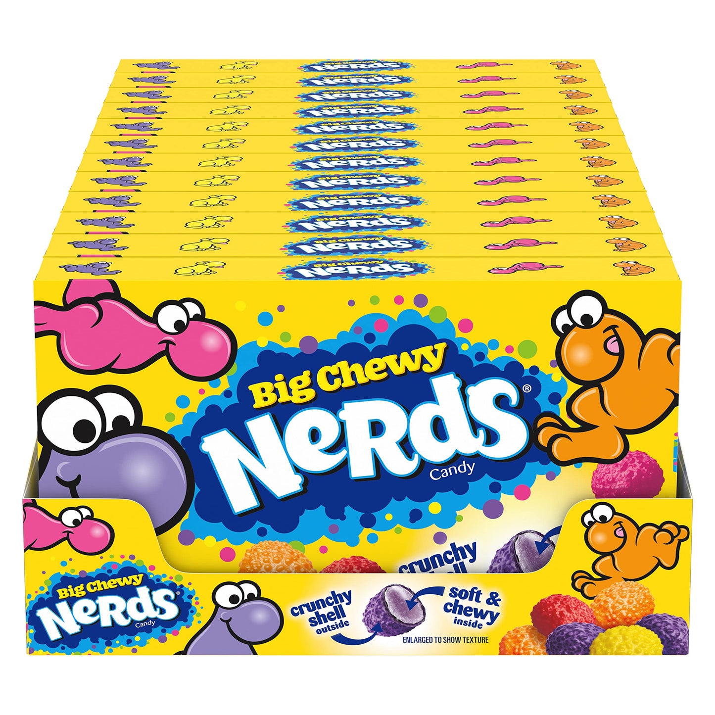 Nerds Big Chewy Candy, 4.25 Ounce Movie Theater Candy Boxes (Pack Of 12)