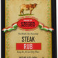 Pride Of Szeged Steak Rub Seasoning Spice Mix, Shaker And Pour Top For Steaks Burgers And Beef, 5Oz. Tin, 1-Count