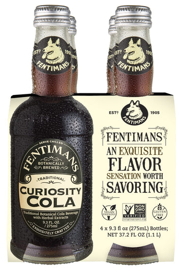 Fentimans Sparkling Curiosity Cola - Healthy Soda, All Natural Craft Soda Pop, Perfect Mixer, Natural Ingredients, Botanically B