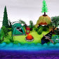 Nature Scene CAMPING 20 Piece Birthday CAKE Topper Set, Featuring Camping Items and Decorative Themed Accessories