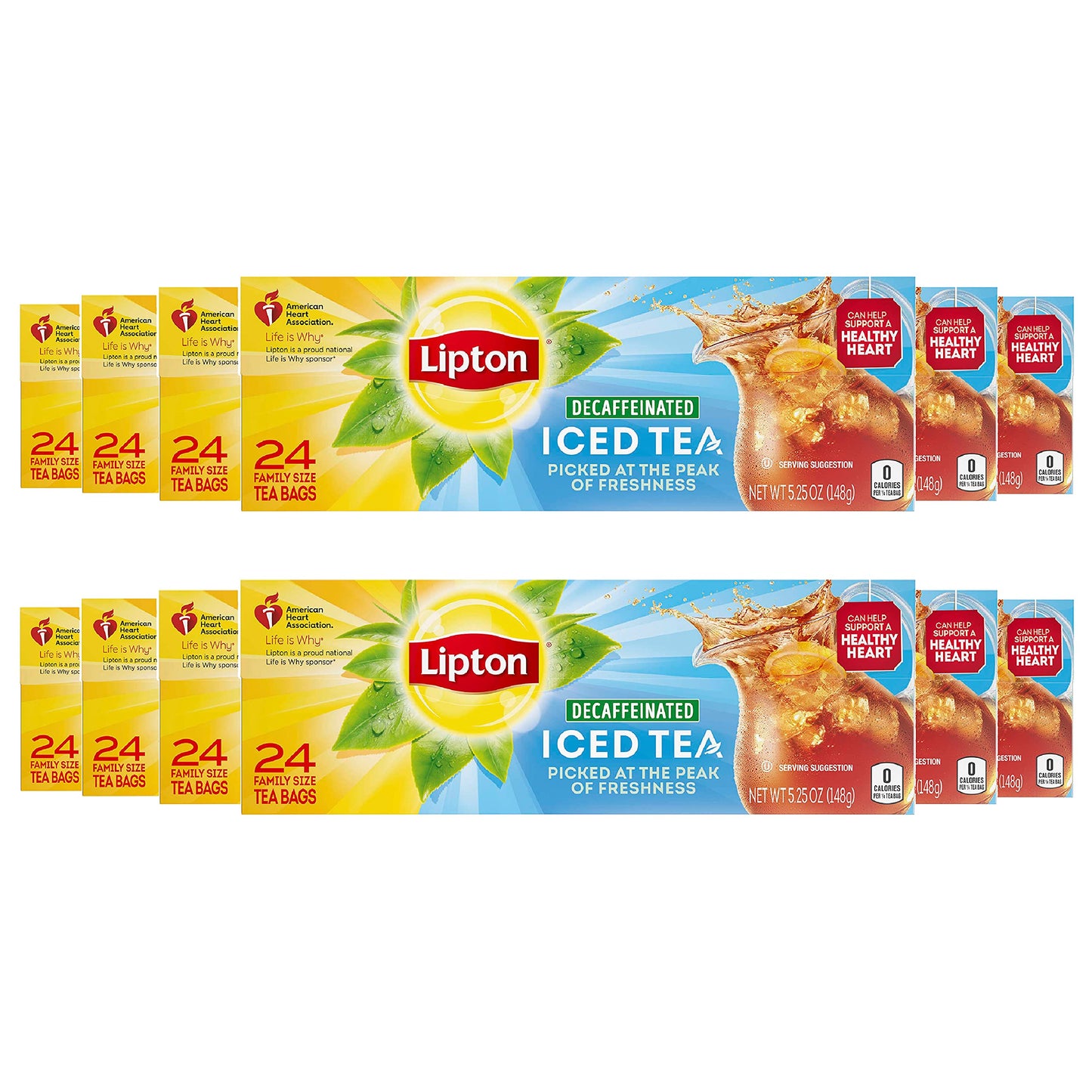 Lipton Decaffeinated Tea Bags - 24 Count (Pack of 12) - Brownish Tea Color - Model 84151064