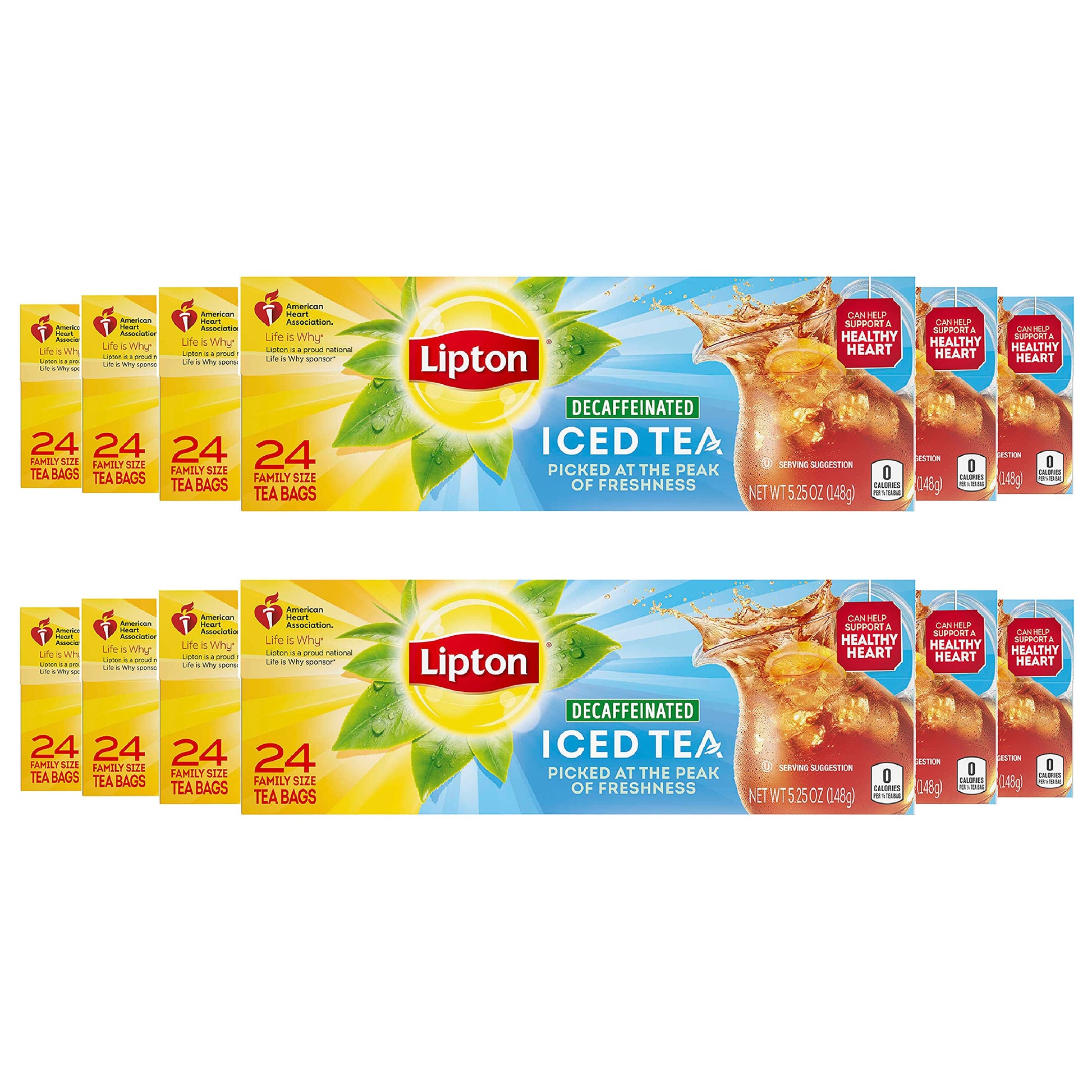 Lipton Decaffeinated Tea Bags - 24 Count (Pack of 12) - Brownish Tea Color - Model 84151064