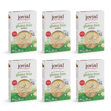 Jovial Whole Grain Brown Rice Stelline Pasta - Small Pasta, Star Shaped Pasta, Fresh Pasta, Whole Grain Pasta, Organic Pasta, Gluten Free, Dairy Free, Made In Italy - 12 Oz (Pack Of 6)