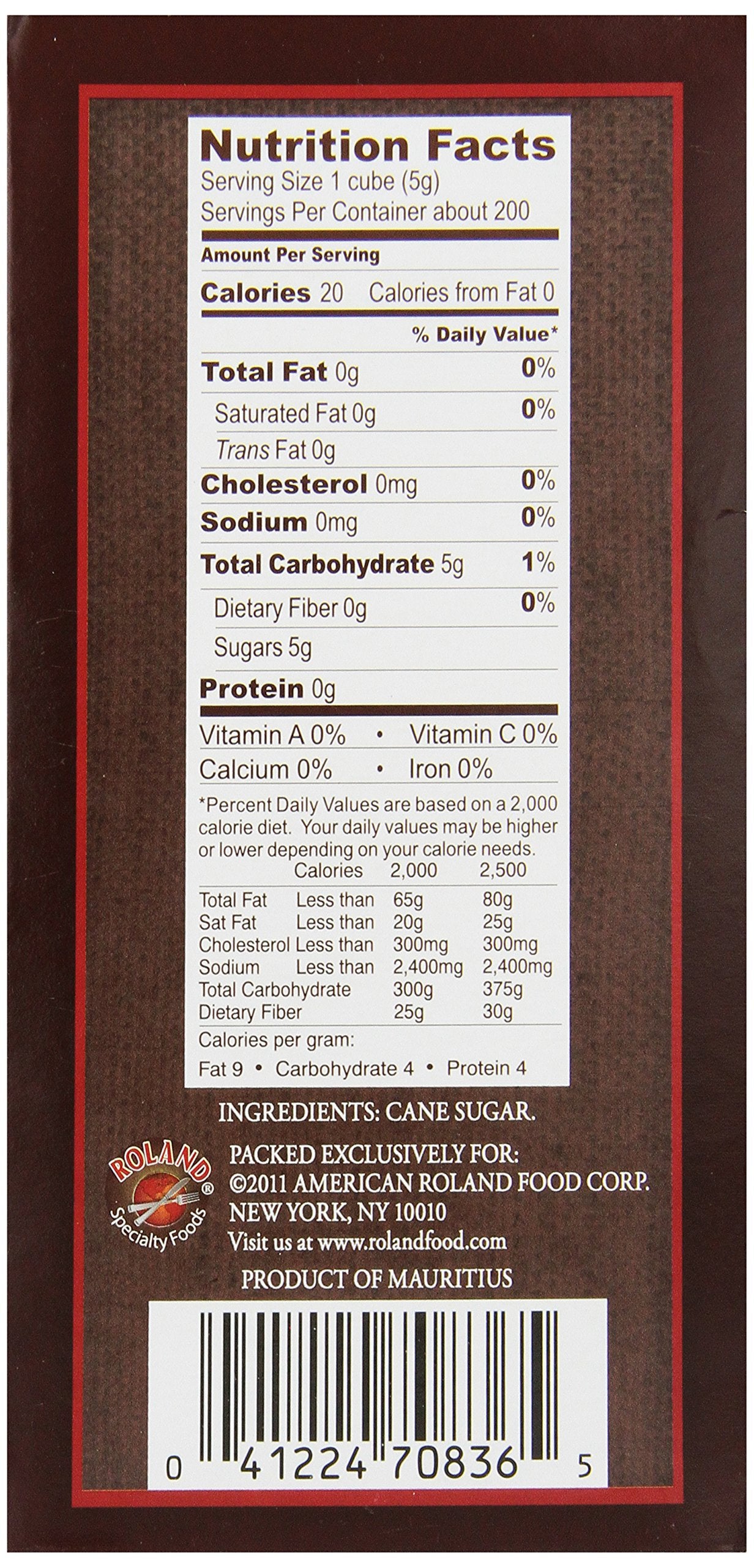 Roland Foods Rough Cut White Sugar Cubes, 35-Ounce Box, Specialty Imported Food, Pack of 2