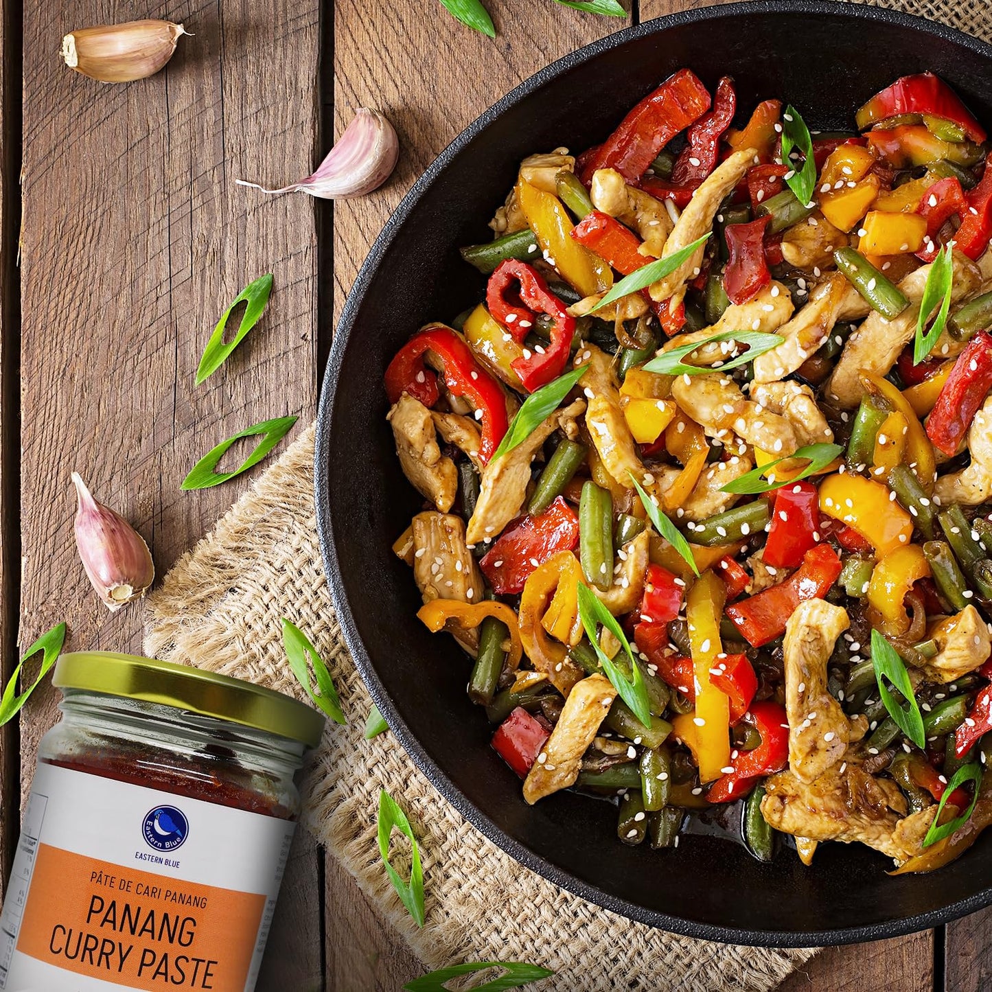 Eastern Blue Thai Curry Paste - Thai Panang Curry Paste 8 Oz | Authentic Thai Curry Sauce For Tasty Dishes And Curries | Vegan,
