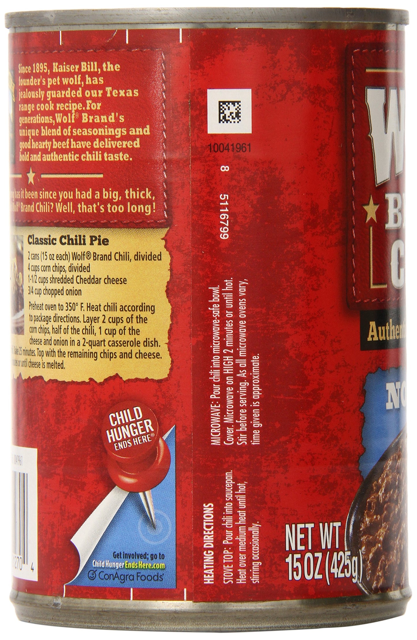 Wolf Brand Chili With No Beans, 15 Ounce (Pack Of 12)