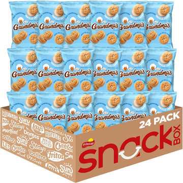 Grandmas Mini Cookies, Vanilla Sandwich Crme Cookies, 3.71 Oz Cookie Bag, (24 Pack) (Packaging May Vary)