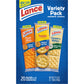 Lance Sandwich Crackers, Variety Pack, 3 Flavors, 20 Individually Wrapped Packs, 6 Sandwiches Each