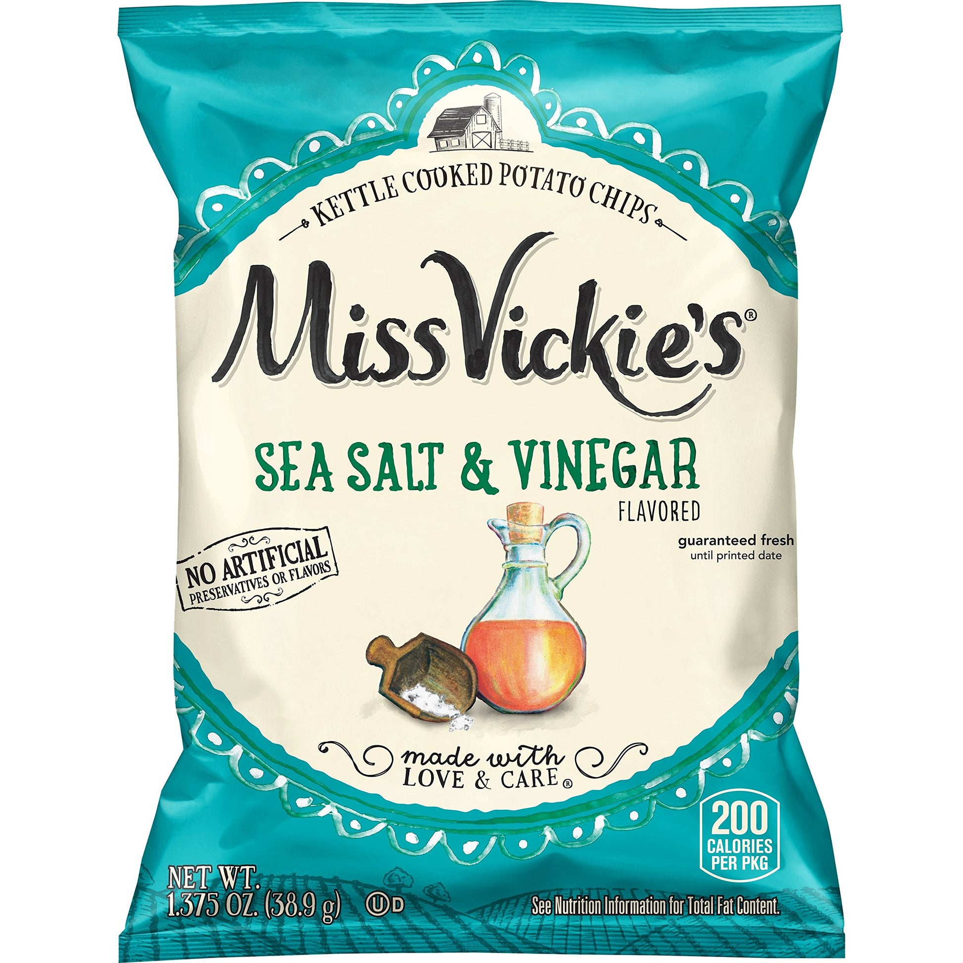 Miss Vickie'S Flavored Potato Chips, Salt & Vinegar, 28 Count