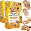 NonniS Thinaddictives Dark Chocolate Banana Nut Crisps 4.4 Oz  Lightly Sweet Almond Snack  6 On-The-Go Packs  90 Calories  3 Pack