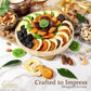 Dried Fruit Gift Basket - Gourmet Dry Fruit Tray In Wooden Platter - Healthy Snack Food Gift Basket For Women And Men - Perfect