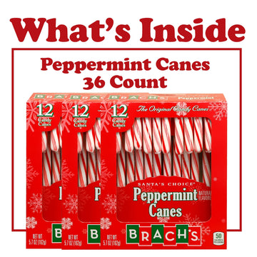Brachs 12- 6Oz. Peppermint Candy Canes