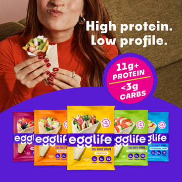 Egglife Everything Bagel Egg White Wraps - (6 Count) - Refrigerated, Flourless, Gluten Free Wraps - Low Carb Tortilla Alternativ