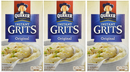 Quaker, Instant Grits, Original, 10 Count, 9.8oz Box (Pack of 3)