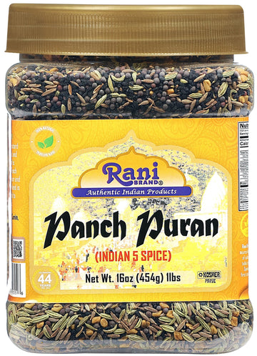 Rani Panch Puran 5 Spice Blend, 16oz, All Natural, Vegan, Gluten Friendly, Non-GMO, Kosher, Indian Origin