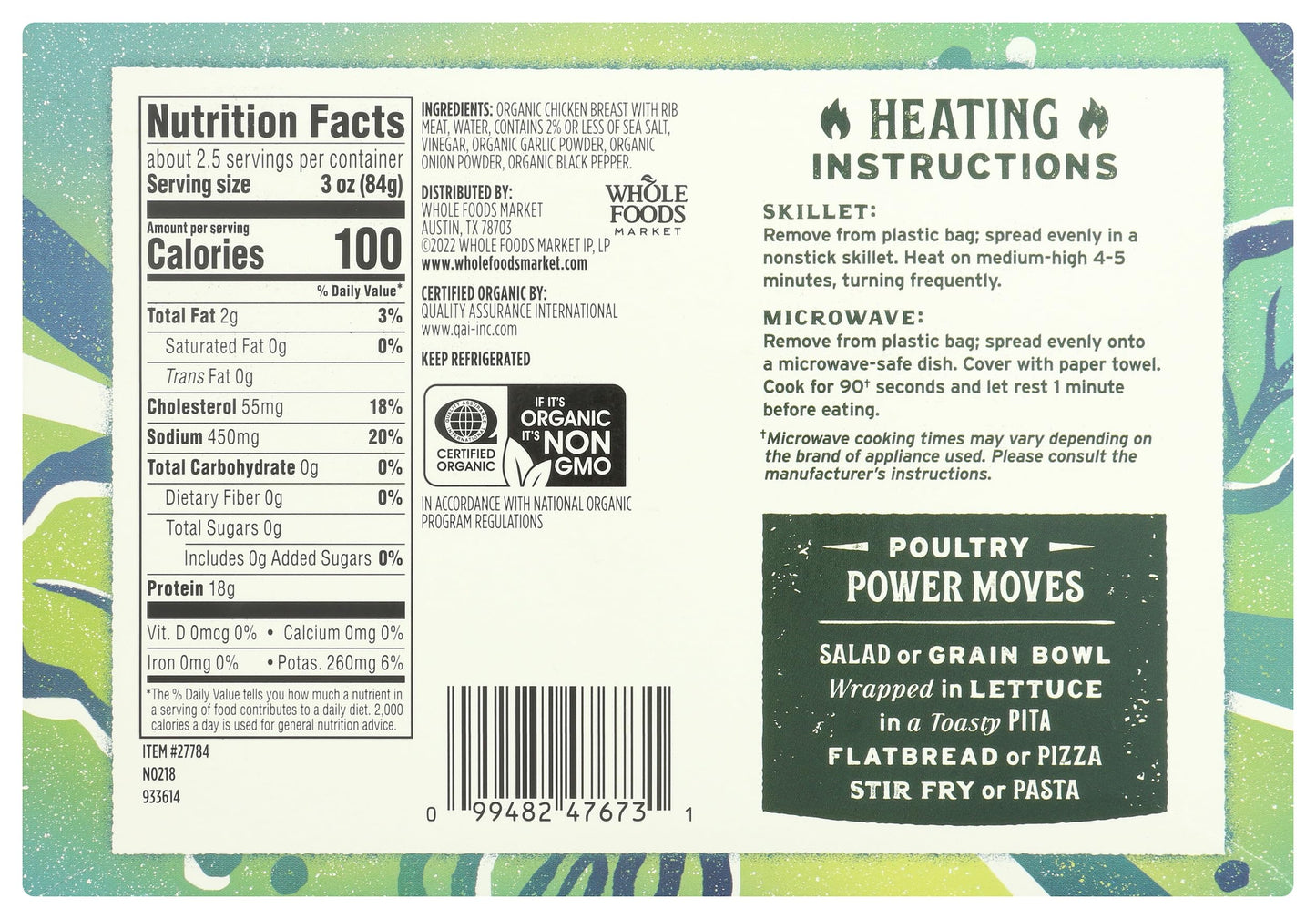 Whole Foods Market, Organic Grilled Chicken Breast Strips, Step 3, 8 Ounce