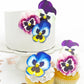 Sugar Robot Inc. Edible Pansies for Cake Decorating - Set of 12 - Small - 2.5 inches x 2.5 inches - Blue