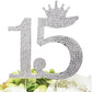Chloe Elizabeth Quinceanera Rhinestone Cake Topper, Silver, 2 Count, Model 14206654
