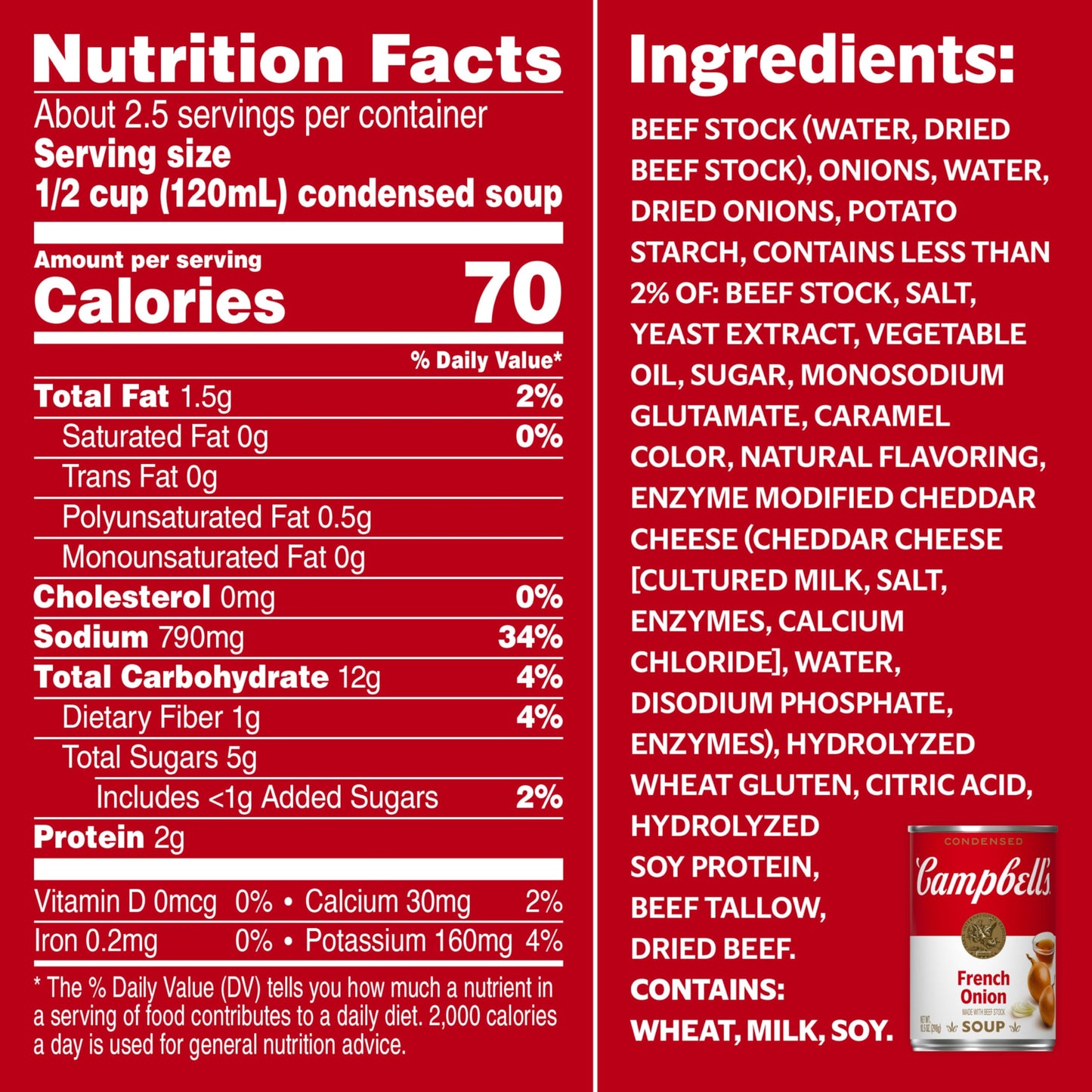 Campbell'S Condensed French Onion Soup, 10.5 Ounce Can (Pack Of 12)