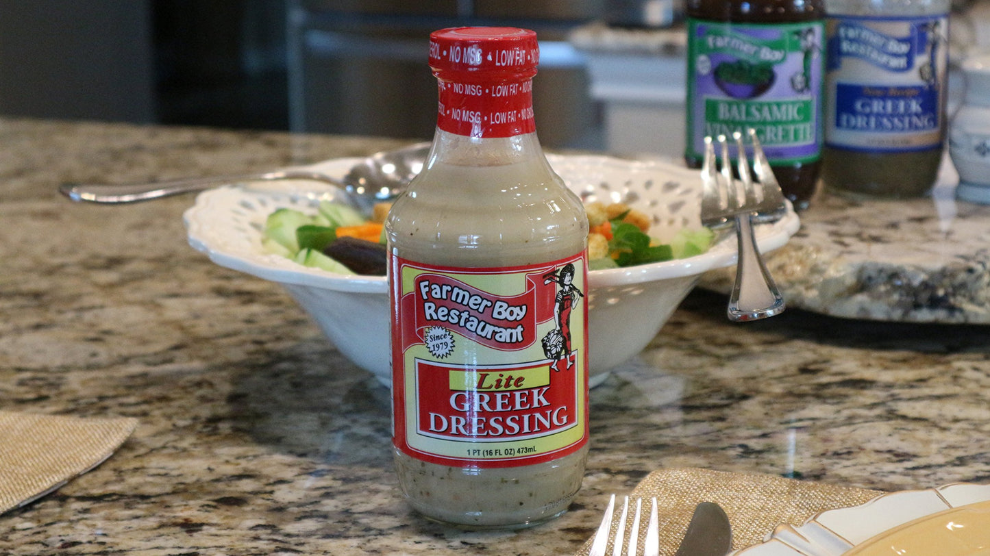 Farmer Boy Greek Lite Salad Dressing 16 Oz With Exclusive Recipe Ebook