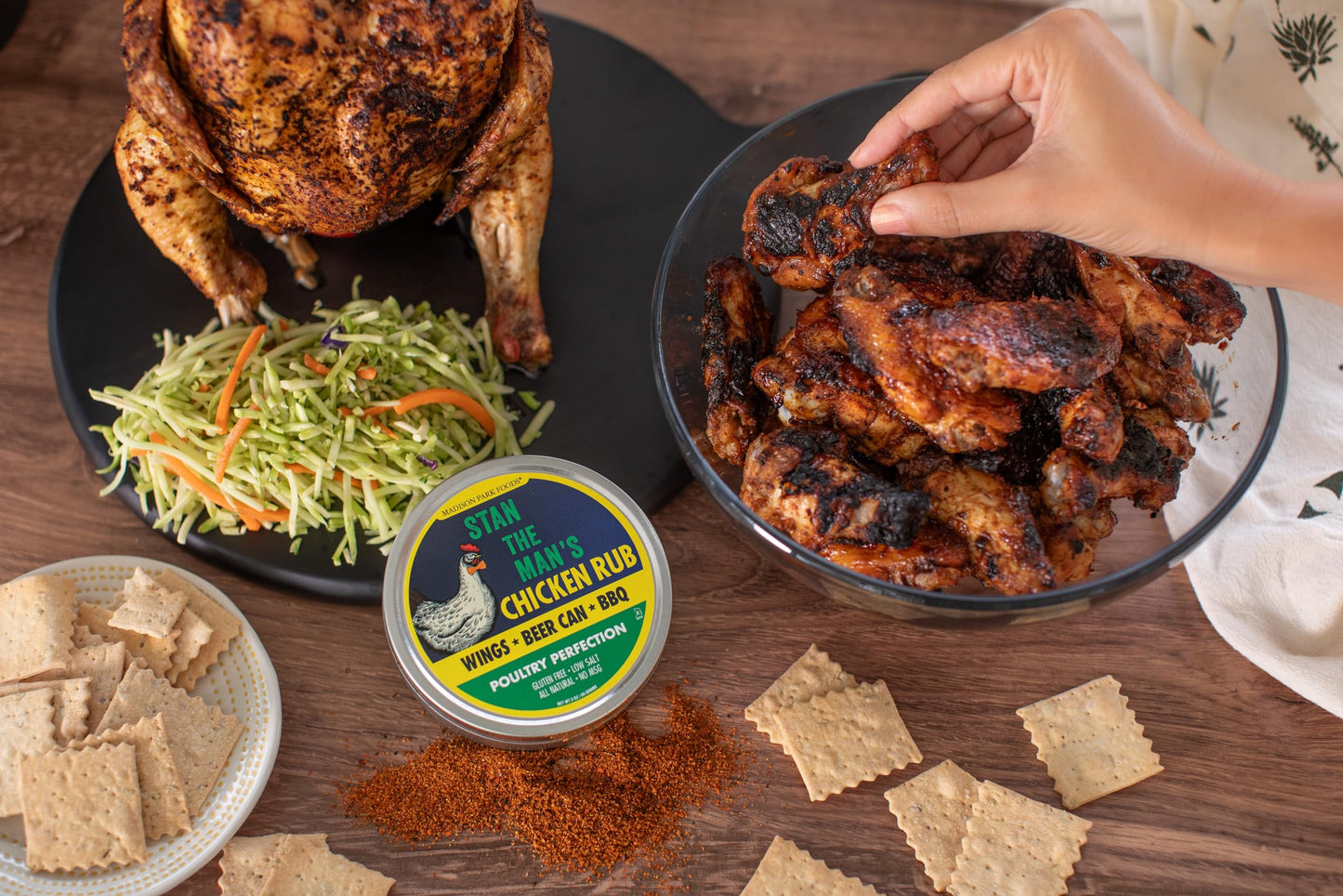 Madison Park Foods Stan’s Big Red Bird Rub – Poultry Seasoning, All Natural, Gluten-Free, Low Salt – 3oz Pouch, Reddish Brown