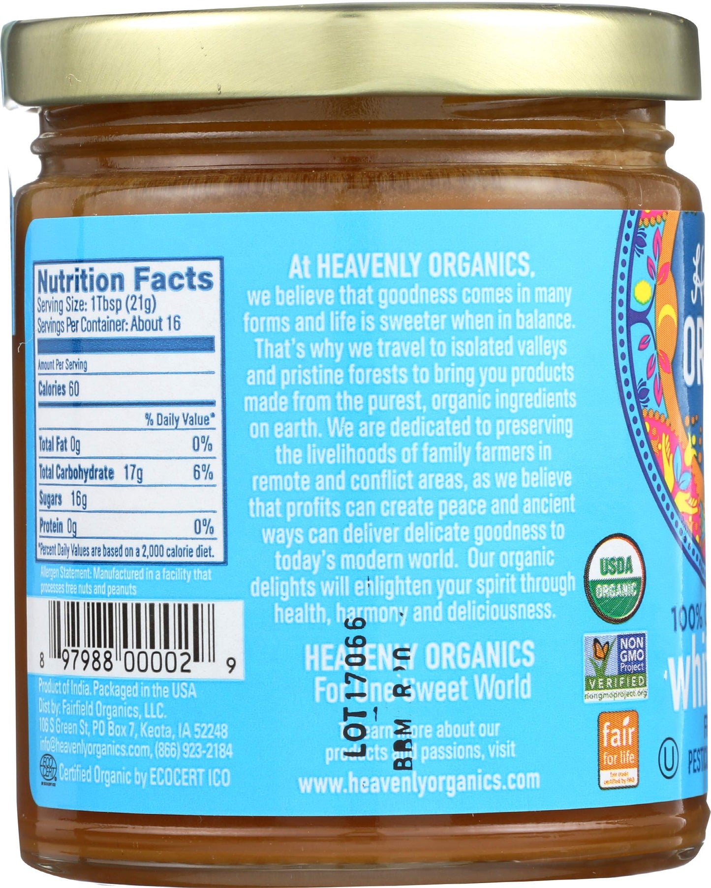 Heavenly Organics Honey, Og, Himalayan, 12-Ounce (Pack of 3)