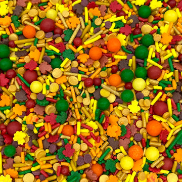 Manvscakes Fall Themed Sprinkles - Sprinkles For Cake Decorating, Edible Thanksgiving Themed Sprinkles, For Baking Chocolate Desserts, Cupcakes, Ice Cream, Caramel Apples & Other Desserts